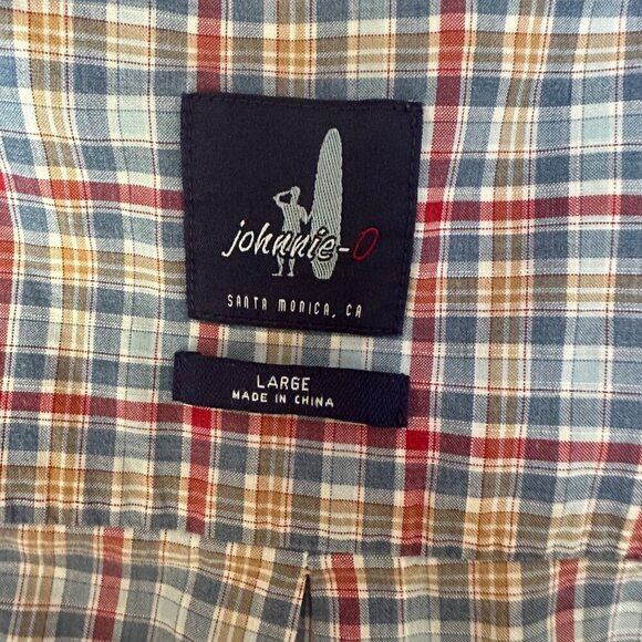 Johnnie-O‎ Shirt Men's Plaid Long Sleeve Button-Up Casual Size Large - Picture 10 of 10